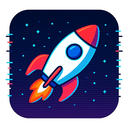 icon_education_rocket_digital_glitch icon preview