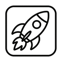 icon_education_rocket_line_art icon preview