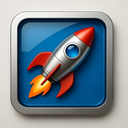 icon_education_rocket_metallic icon preview