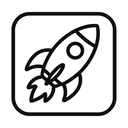 icon_education_rocket_minimal_outline icon preview