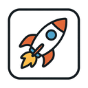 icon_education_rocket_thin icon preview