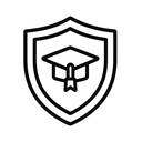 icon_education_shield_monochrome icon preview