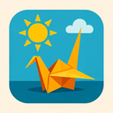 icon_education_sun_origami icon preview