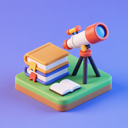 icon_education_telescope_3d_isometric icon preview