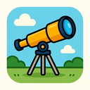 icon_education_telescope_cartoon icon preview