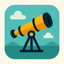 icon_education_telescope_flat_design icon preview