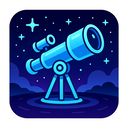 icon_education_telescope_futuristic icon preview