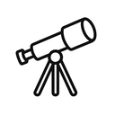 icon_education_telescope_line_art icon preview