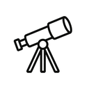 icon_education_telescope_minimal_outline icon preview