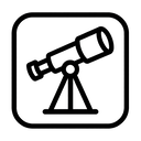 icon_education_telescope_monochrome icon preview
