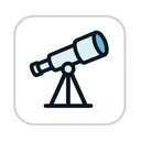 icon_education_telescope_transparent icon preview