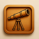 icon_education_telescope_wooden icon preview