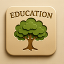 icon_education_tree_embossed icon preview