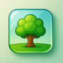 icon_education_tree_glassy icon preview