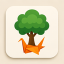 icon_education_tree_origami icon preview