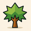 icon_education_tree_sharp_edges icon preview