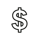 icon_energy_dollar_sign_minimal_outline icon preview