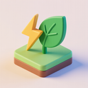 icon_energy_leaf_3d_isometric icon preview