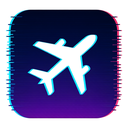 icon_entertainment_airplane_digital_glitch icon preview
