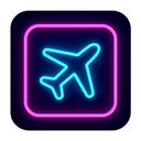 icon_entertainment_airplane_neon icon preview