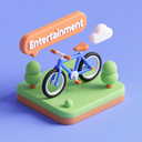 icon_entertainment_bicycle_3d_isometric icon preview
