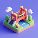 icon_entertainment_bridge_3d_isometric icon preview