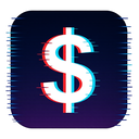 icon_entertainment_dollar_sign_digital_glitch icon preview