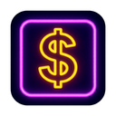 icon_entertainment_dollar_sign_neon icon preview