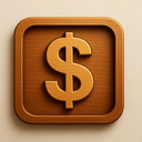 icon_entertainment_dollar_sign_wooden icon preview