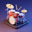 icon_entertainment_drum_3d_isometric icon preview