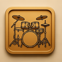 icon_entertainment_drum_embossed icon preview