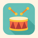 icon_entertainment_drum_flat_pastel icon preview
