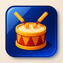 icon_entertainment_drum_glassy icon preview