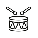 icon_entertainment_drum_minimal_outline icon preview