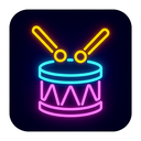 icon_entertainment_drum_neon icon preview