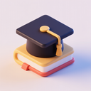 icon_entertainment_graduation_cap_3d_isometric icon preview