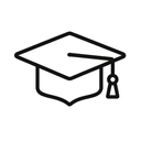 icon_entertainment_graduation_cap_line_art icon preview