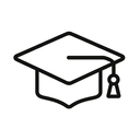 icon_entertainment_graduation_cap_minimal_outline icon preview