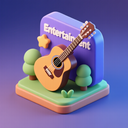 icon_entertainment_guitar_3d_isometric icon preview