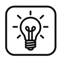 icon_entertainment_light_bulb_monochrome icon preview