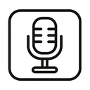 icon_entertainment_microphone_minimal_outline icon preview
