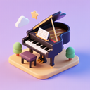 icon_entertainment_piano_3d_isometric icon preview