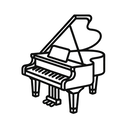 icon_entertainment_piano_line_art icon preview