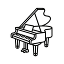 icon_entertainment_piano_minimal_outline icon preview