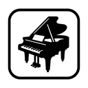 icon_entertainment_piano_monochrome icon preview