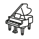 icon_entertainment_piano_outline icon preview