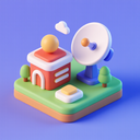icon_entertainment_satellite_3d_isometric icon preview