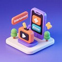 icon_entertainment_smartphone_3d_isometric icon preview