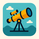 icon_entertainment_telescope_flat_design icon preview