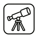 icon_entertainment_telescope_minimal_outline icon preview